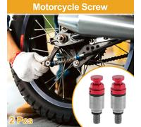 2 Pièces Vis Universelles Pour Moto M5X0.8 - Valve De Purge D'Air De Fourche De Moto Tout-Terrain Motocross - Métal Rouge