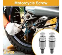 2 Pièces Vis Universelles Pour Moto M5X0.8 - Valve De Purge D'Air De Fourche De Moto Tout-Terrain Motocross - Métal Ton Argent