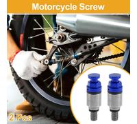 2 Pièces Vis Universelles Pour Moto M5X0.8 - Valve De Purge D'Air De Fourche De Moto Tout-Terrain Motocross - Métal Bleu