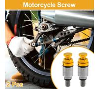 2 Pièces Vis Universelles Pour Moto M5X0.8 - Valve De Purge D'Air De Fourche De Moto Tout-Terrain Motocross - Métal Ton Or