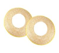 2 Pièces Visière en Paille de Blé pour Casque de Chantier, Large | Protection Solaire Respirante, Cordon Couleur Aléatoire, Jardin et Bâtiment