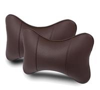 2 Pièces Voiture Appui-Tête pour BMW 545i 530xi M5 M2 X6, Oreiller Soutien Cou en Cuir Coussin Appui-Tête Reposent Soutien de Cou Réglable Confortable Siège Accessoires, B/Coffee
