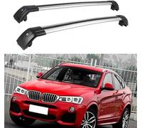 2 Pièces Voiture Barres De Toit Aluminium pour BMW X4 F26 2014-2018, Barre Transversale Galerie De Toit Antivol Barres Porte-Bagages,Normal-Black+Silver