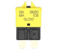 2 pièces voiture moto camion bateau Marine Auto accessoires 5A 7.5A 10A 20A 25A DC 28V réinitialisation manuelle ATC disjoncteur lame fusible pièces Câblage de protection (Color : Gelb)