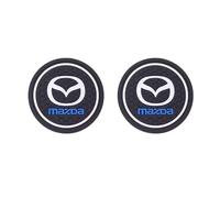 2 Pièces Voiture Porte-gobelet Tapis Auto, pour Mazda 3 Angkesaila Atez CX-30 4 5 8 Antidérapants Anti-Poussière Tapis Tasse Console Centrale Dessous de Verre,B