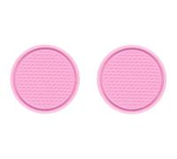 2 Pièces Voiture Porte-gobelet Tapis Auto pour Renault Zoe R135 R110 R240 R90 Q90 2013-2024, sous Verres Console Centrale Dessous de Verre Antidérapant Accessoires,C/Pink