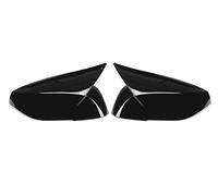 2 Pièces Voiture Porte Latérale Rétroviseur Couvercle Capuchon Rétroviseur Coque Garniture Pour Infiniti Q50 Q60 QX30 Q70 2014-2020 Cache de rétroviseur extérieur(Noir brillant)