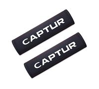 2 pièces Voiture Protège Ceintures de Sécurité Coussin Cuir pour Renault CAPTUR Adultes et Enfants Accessoires intérieurs Automobiles,A-White