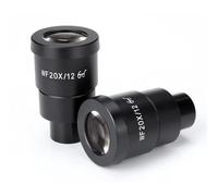 2 pièces WF10X WF15X WF20X oculaires de Microscope for Microscope stéréo Champ Large oculaire élevé lentille Accessoires oculaires(WF20X12mm)