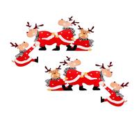 2 Pieces Wood Christmas Door Topper, Door Toppers | Penguin Santa Elk Ornament | Decorative Doors Frames Wood Crafts Seasonal For Home Porch Bedroom Party Outdoor Holiday Workplace
