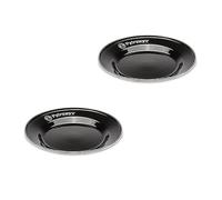 2 piecies of enamel plates black - 18 cm