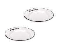 2 piecies of enamel plates white - 26 cm