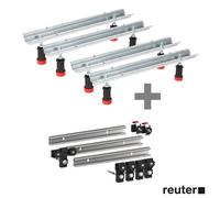 2 pieds de baignoire MEPA type WA avec ADS pour baignoire en acrylique, 3 rails de baignoire MEPA inclus, 2#100030+190031,