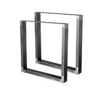 2 PIEDS DE TABLE EN ACIER VERNIS FORMAT RECTANGULAIRE 70X72CM, PIEDS POUR MEU...