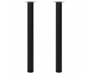 2 pieds de table télescopique Acier inoxydable réglable 710 mm -1100 mm vidaXL