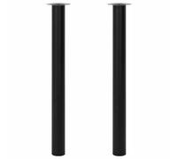 2 pieds de table télescopique Nickel brossé réglable 710 mm -1100 mm vidaXL