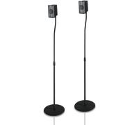 2 Pieds Enceintes Universels (Supports Haut-Parleur, Hauteur Réglable Max. 123 Cm, Antidérapant, Charge Max. 5 Kg/Pied, Câbles Cachés, Haut-Parleurs Hi-Fi/Stéréo/Home Cinema) Noir[VIT692327]
