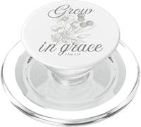 2 Pierre 3:18 Faites Pousser des Fleurs Vintage avec grâce PopSockets PopGrip pour MagSafe