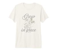 2 Pierre 3:18 Faites Pousser des Fleurs Vintage avec grâce T-Shirt Haut de Gamme