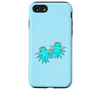 2 pieuvre ange équipe deux ailes halo volant dessin animé amis Coque pour iPhone SE (2020) / 7 / 8