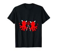 2 pieuvre diable équipe hell friends satan mal doux comique amusant T-Shirt