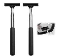 2 Piezas Raclette Vitre Professionnel pour Voiture, Essuie Glace de Rétroviseur Rétractable, Kit De Nettoyage De Vitre pour Rétroviseur Fenêtre De Voiture, rétractable jusqu'à 98 cm