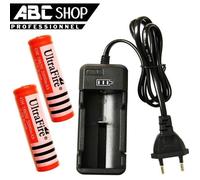 2 PILE ACCU BATTERIE RECHARGEABLE 18650 3.7V 2000mAh Li-ion + CHARGEUR "" CHARGE RAPIDE ""