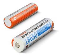 2 Piles 18650 Lithium 3200mAh 3.7V Rechargeable Tête Standard 3200JT LinQ Orange G