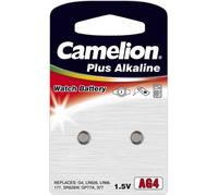 Camelion 12000204 Pack de 2 Piles Bouton Alkaline AG4/LR66/LR626/377 1,5 V