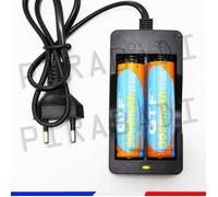 2 PILES ACCUS RECHARGEABLE 18650 3.7V 3000mAh + CHARGEUR CHARGE RAPIDE GP-700 Réf:40
