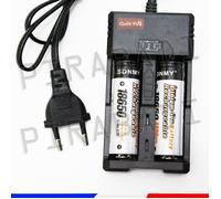2 PILES ACCUS RECHARGEABLE 18650 3.7V 4800mAh + CHARGEUR CHARGE RAPIDE QULIT-001 Réf:12