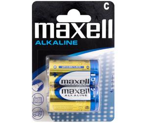 2 Piles Alcalines C / LR14 Maxell Alkaline