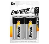 Energizer LR20 D Mono Alkaline Power Battery, Pack of 2