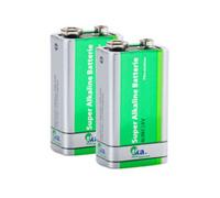 2 piles bloc 9V alcaline SuperLife 6LR61 [TKA]
