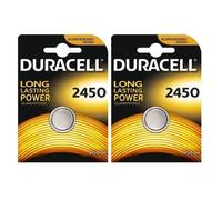 DURACELL Lot de 2 Piles Bouton Lithium Electronics, CR2450, 3 Volt