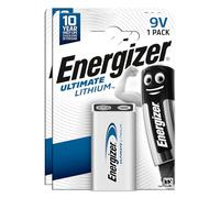 2 piles Energizer Ultimate Lithium L6LR61 - Pile E-Block Transistor 9 V longue durée pour détecteurs de fumée, rasoirs, torches, sonnettes, console de jeux vidéo