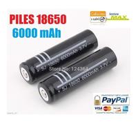 2 PILES RECHARGEABLE - 18650 - 6000mAH - 3.7v