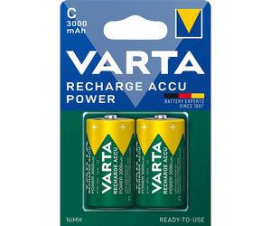 2 Piles Rechargeables C / HR14 3000mAh Varta Accu