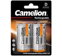 2 Piles Rechargeables D / HR20 10000mAh Camelion