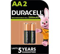 2 piles rechargeables Duracell AA 2 500 mAh (1 blister de 2 batteries) 2 piles rechargeables