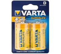 2 PILES SUPERLIFE R20-D (Mono) VARTA