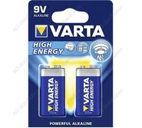2 Piles Varta 9V / E Block (6LR61) High energy