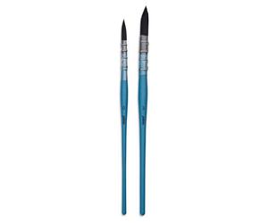 2 Pinceaux - Mouilleur - Aquarelle - Imitation Petit-Gris - N°0 - N°3 - Pébéo Gris