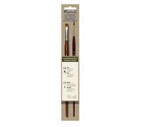 2 Pinceaux - Rond - Plat - Peinture Acrylique - Raphaël - Sépia Acryl - Précision