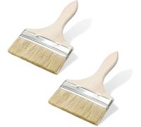 2 pinceaux soie spalter 100×30 mm, larges, plats, pour vitrifier/vernir bois, application fluide et régulière Label