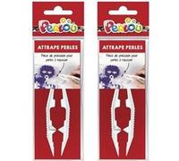 Pinces Attrape Perles À Repasser - Graine Creative - 2 Pinces - Précision Et Facilité - Blanc