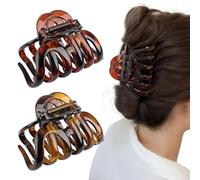 2 Pinces Cheveux Femme, Antidérapantes Pinces à Che veux Epais Adulte Griffe Pin ces Crabe, Rectangulaire Grosse Hair Claw Clip pour Filles