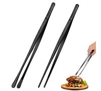2 Pinces Pince Cuisine Inox, Pince de Cuisine 25.5cm, Pince Cuisine Professionnel, Pince Barbecue, Pince du Chef, Pincette Cuisine, Pointu/Rond, Convient pour la Cuisine, le Restaurant, le Barbecue