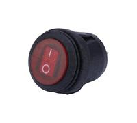 2 PINS 10A 250VAC SPST Latching ON OFF Round Head LED Illuminated IP 65 Rocker Switch NWPNLXEA