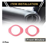 2 Piššces Couvercle De Bague De Haut-Parleur De Montant A Pour Jeep Wrangler Jk Jku 2 Portes 4 Portes 2015-2017 Fenšºtre Montant A Haut-Parleur Avant Couvercle Abs Rose
